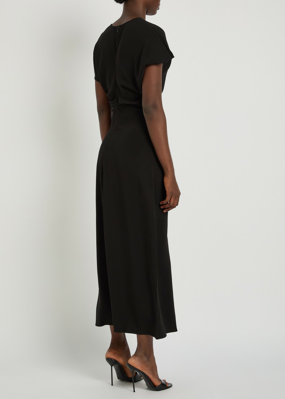 Anine Bing Zadig Stretch-crepe Midi Dress Black