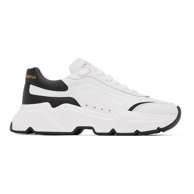 Photo: Dolce and Gabbana White and Black Daymaster Sneakers