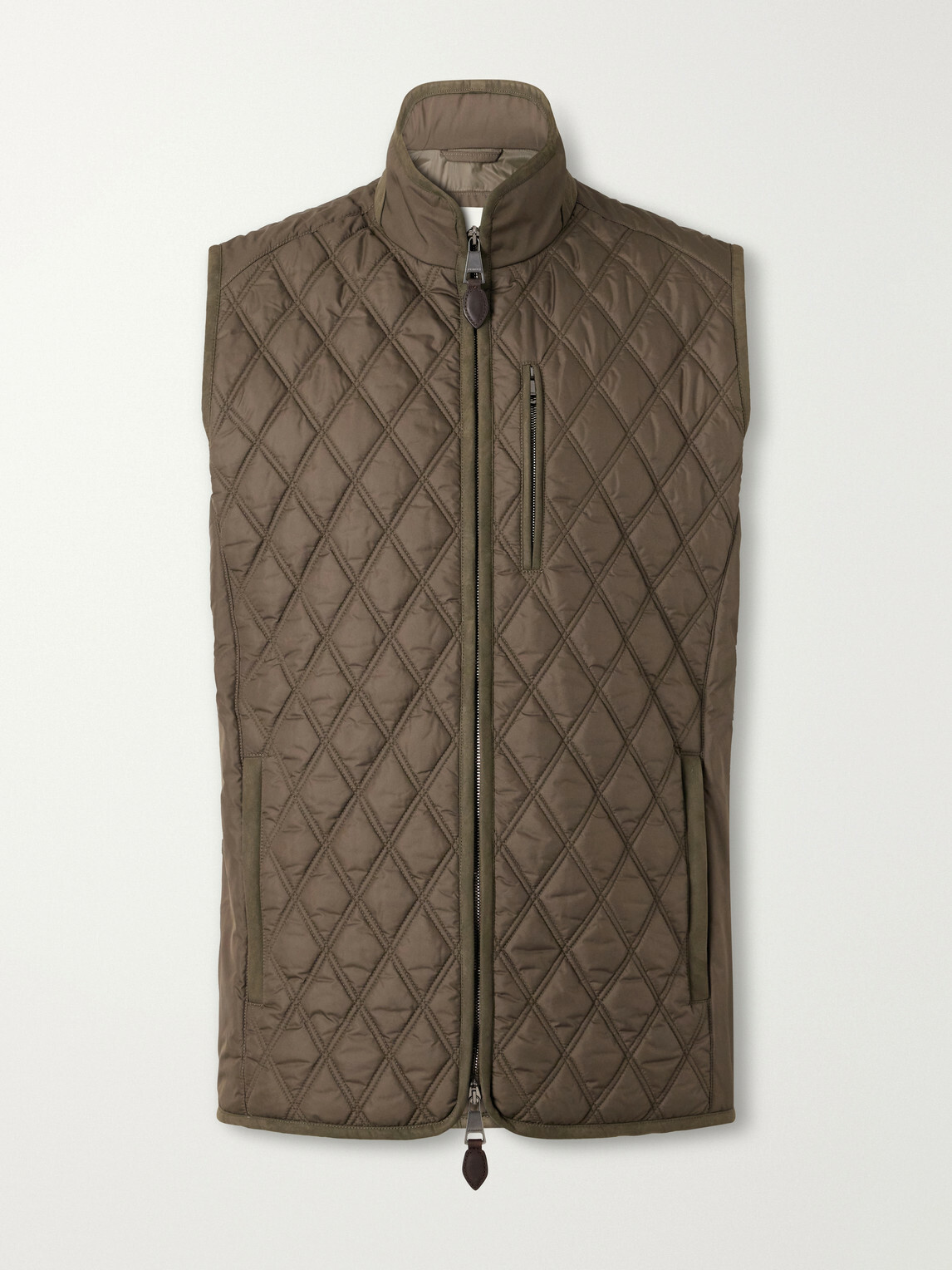 Purdey - Moorland Padded Quilted Shell Gilet - Green