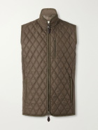 Purdey - Moorland Padded Quilted Shell Gilet - Green