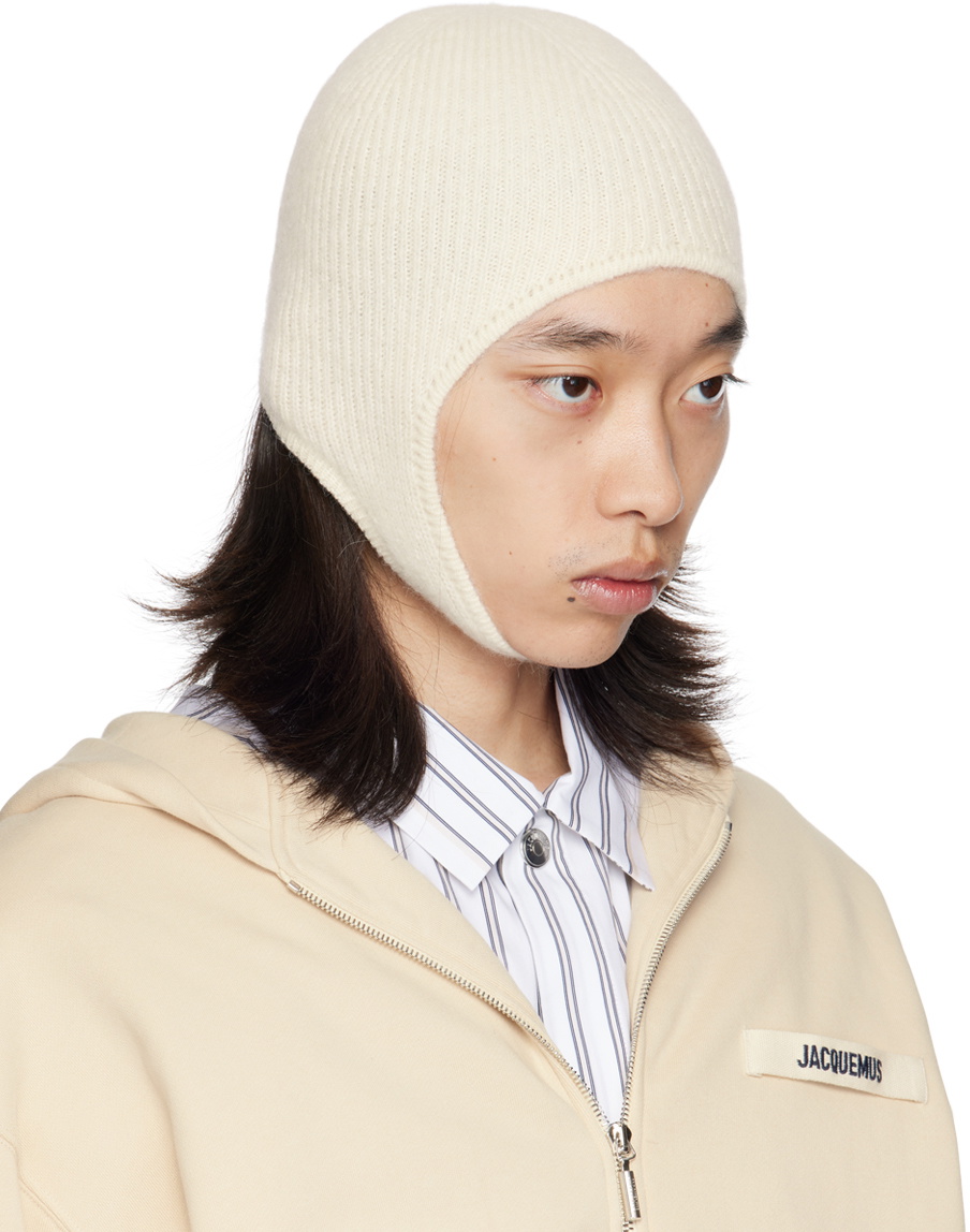 JACQUEMUS Off-White La Casa 'La capuche Gros Grain' Beanie Jacquemus