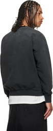Maison Margiela Black Embroidered Logo Sweatshirt