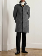 Brioni - Checked Wool-Blend Coat - Gray