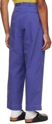 Connor McKnight Blue Pleated Trousers
