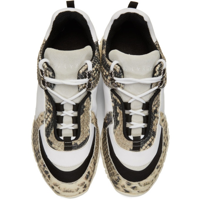 1017 Alyx 9SM Off-White and Black Snake Low Hiking Sneakers 1017 ALYX 9SM