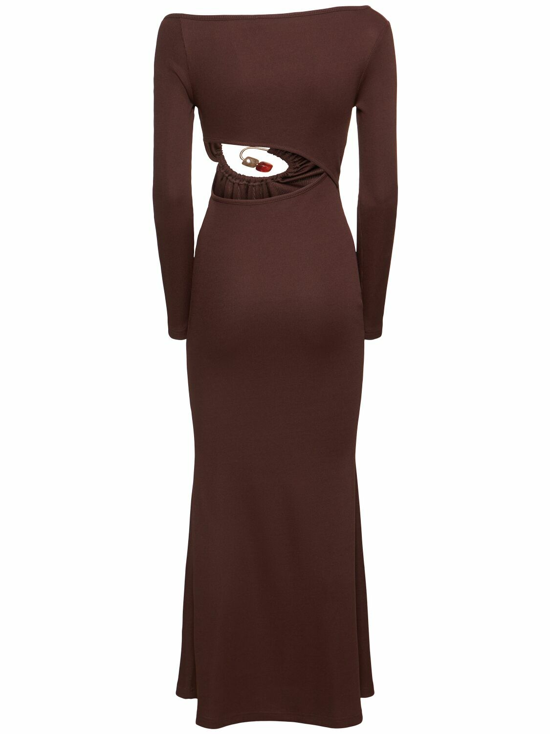 CHRISTOPHER ESBER Spiral Crystal Compact Rib Long Dress Christopher Esber CHRISTOPHER ESBER Spiral Crystal Compact Rib Long Dress Christopher Esber