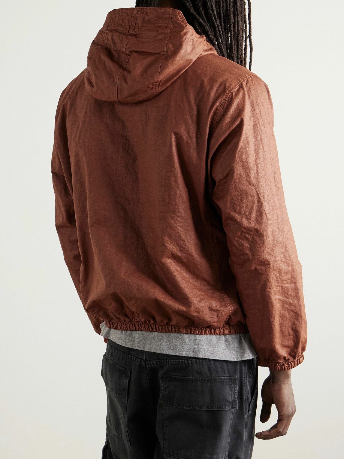 Stone Island - Panama Logo-Appliquéd Garment-Dyed Nylon Half