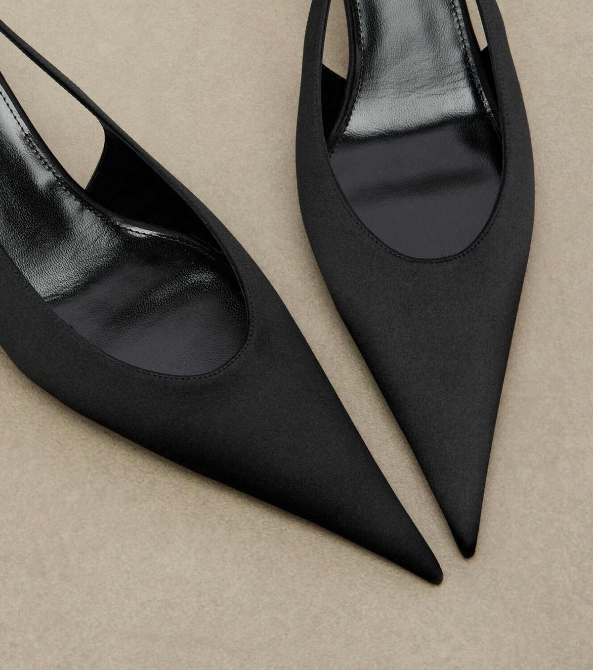Saint Laurent Fanny satin slingback pumps