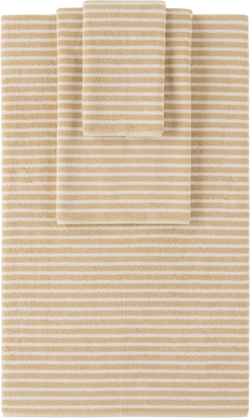 Photo: Tekla Beige & White Terry Towel Set