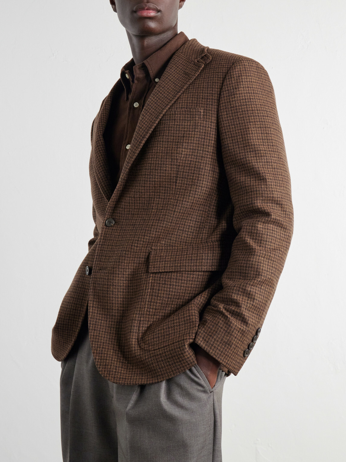 Polo Ralph Lauren - Checked Wool-Blend Blazer - Brown