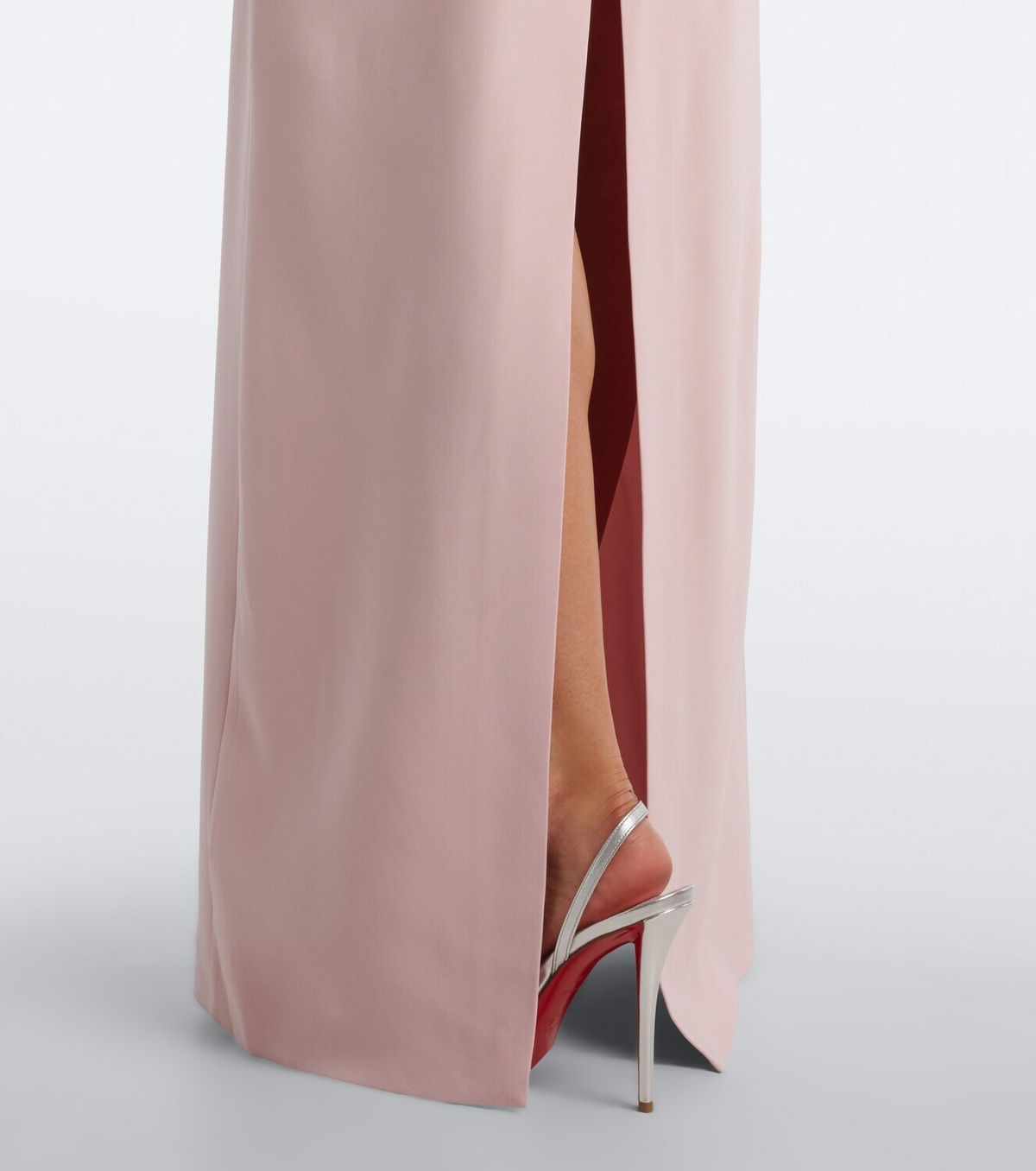 Costarellos Zurina embellished floral-appliqué crêpe gown