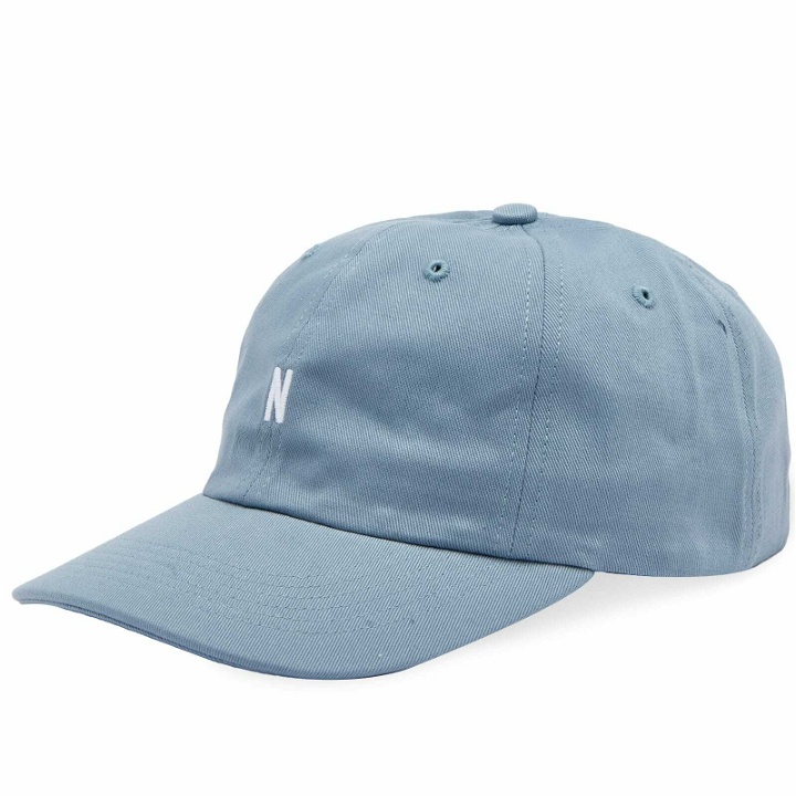 Photo: Norse Projects Men's Twill Sports Cap in Light Stone Blue