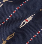 Thom Browne - 5cm Silk-Jacquard Tie - Men - Navy