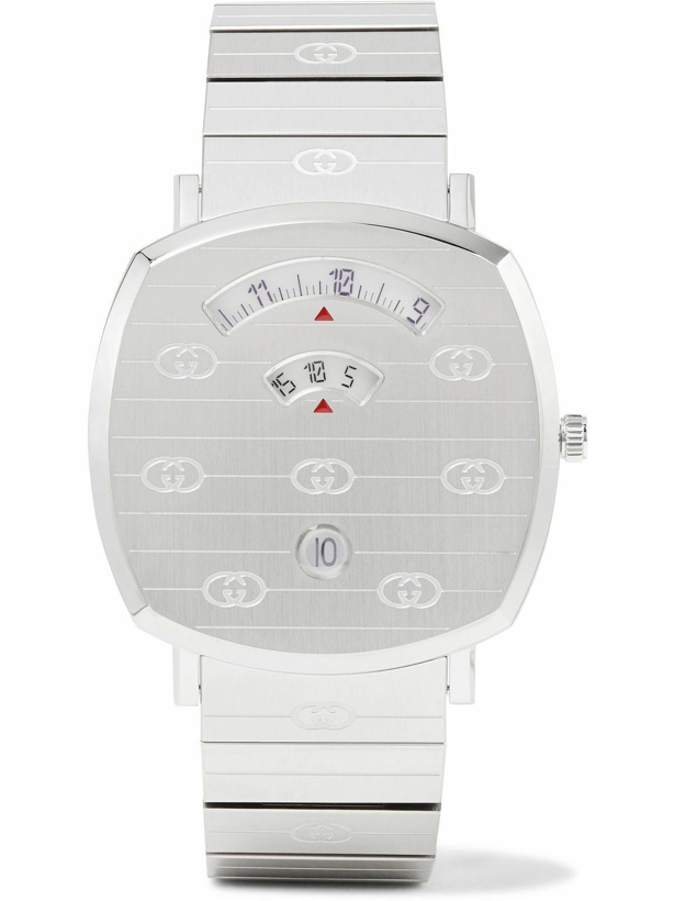 Photo: GUCCI - Grip 38mm Logo-Engraved Stainless Steel Watch