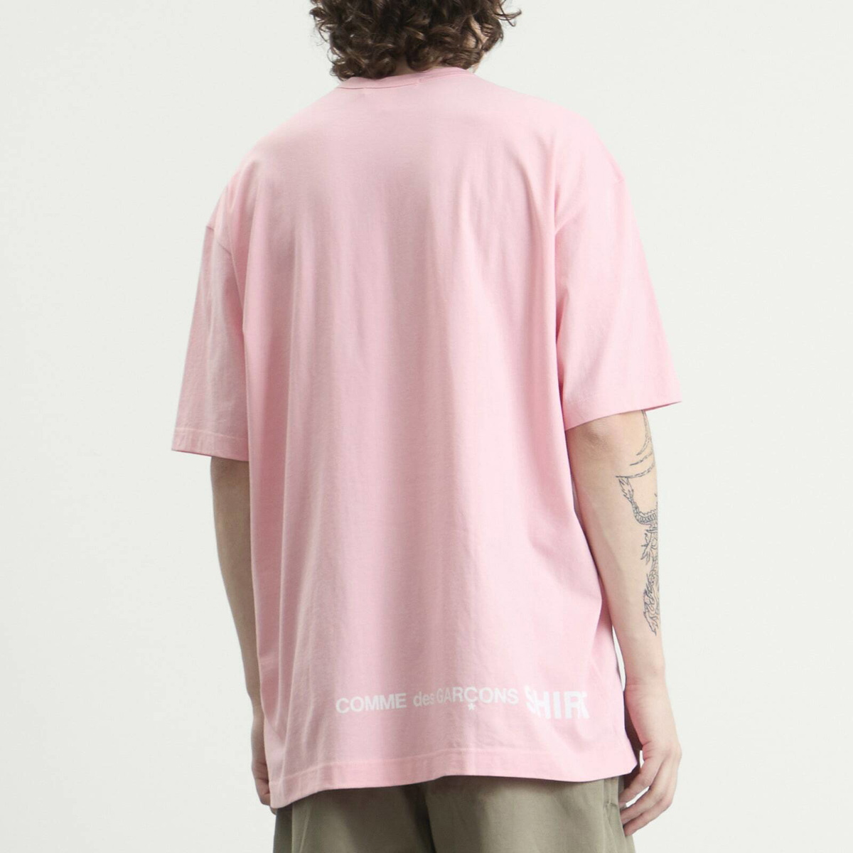 Comme des Garçons SHIRT Men's Oversized Cotton Jersey in Pink