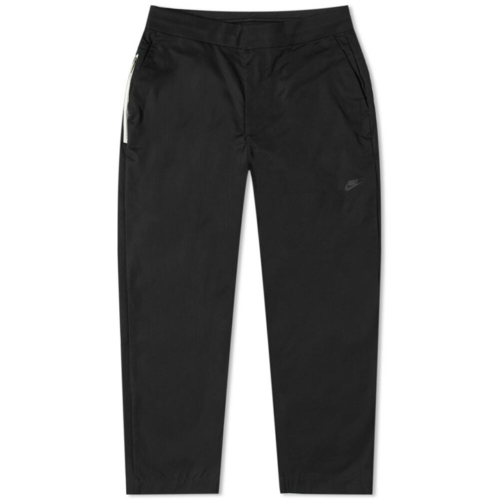 Photo: Nike Woven Cropped Sneaker Pant in Black/Ice Silver/Black