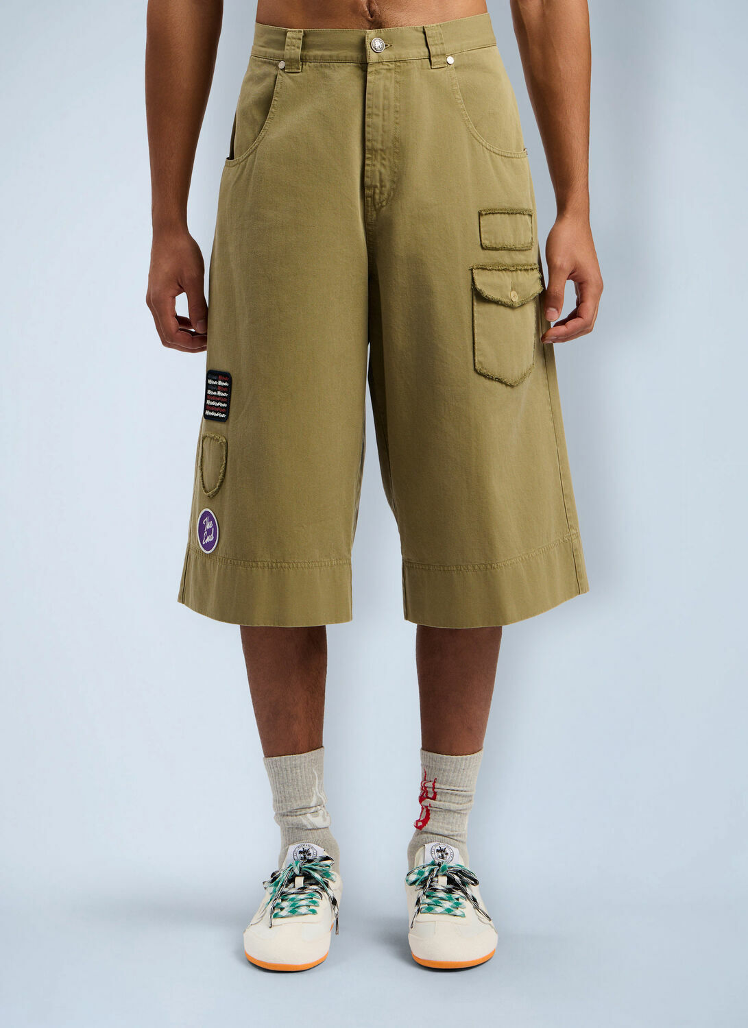 Palm Angels Military Patch Bermuda Shorts