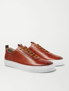 Grenson - Hand-Painted Leather Sneakers - Brown