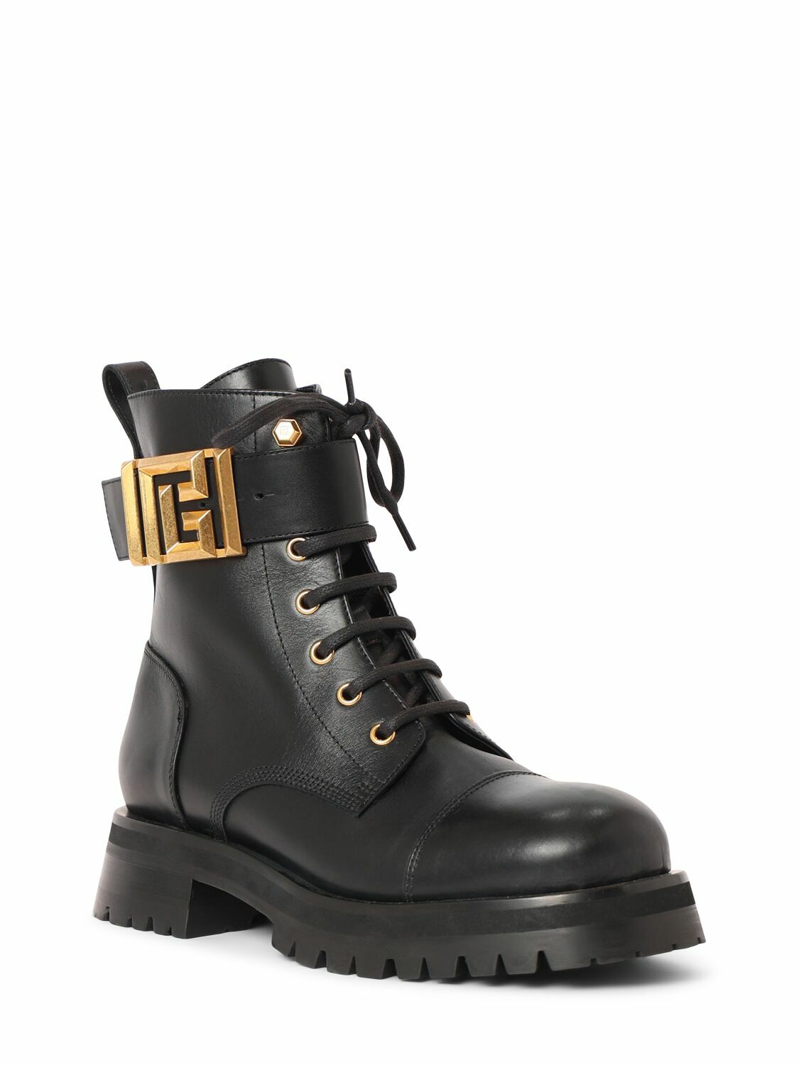 BALMAIN 26S COMBAT BOOTS IN RED CALFSKIN main image 0