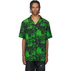 Axel Arigato Black and Green Resort Short Sleeve Shirt