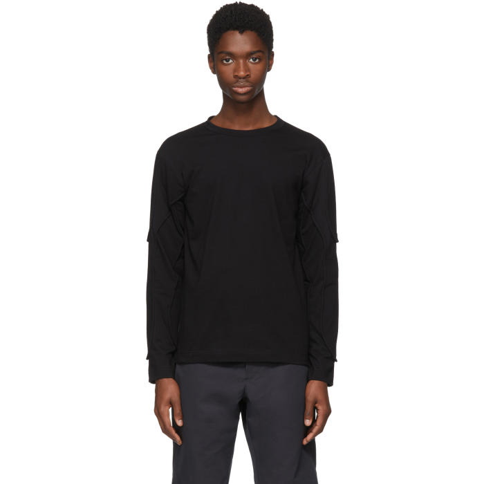 Photo: Comme des Garçons Shirt Black Long Sleeve Padding T-Shirt