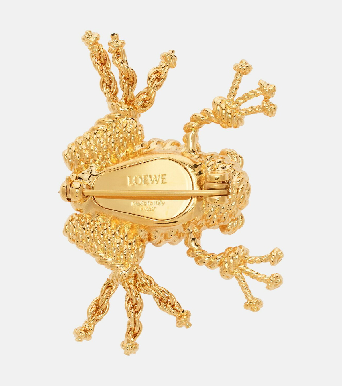 Loewe Braided gold-plated brooch