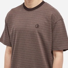 Polar Skate Co. Men's Dizzy Stripe T-Shirt in Chocolate