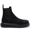 Alexander McQueen - Exaggerated-Sole Suede Chelsea Boots - Black