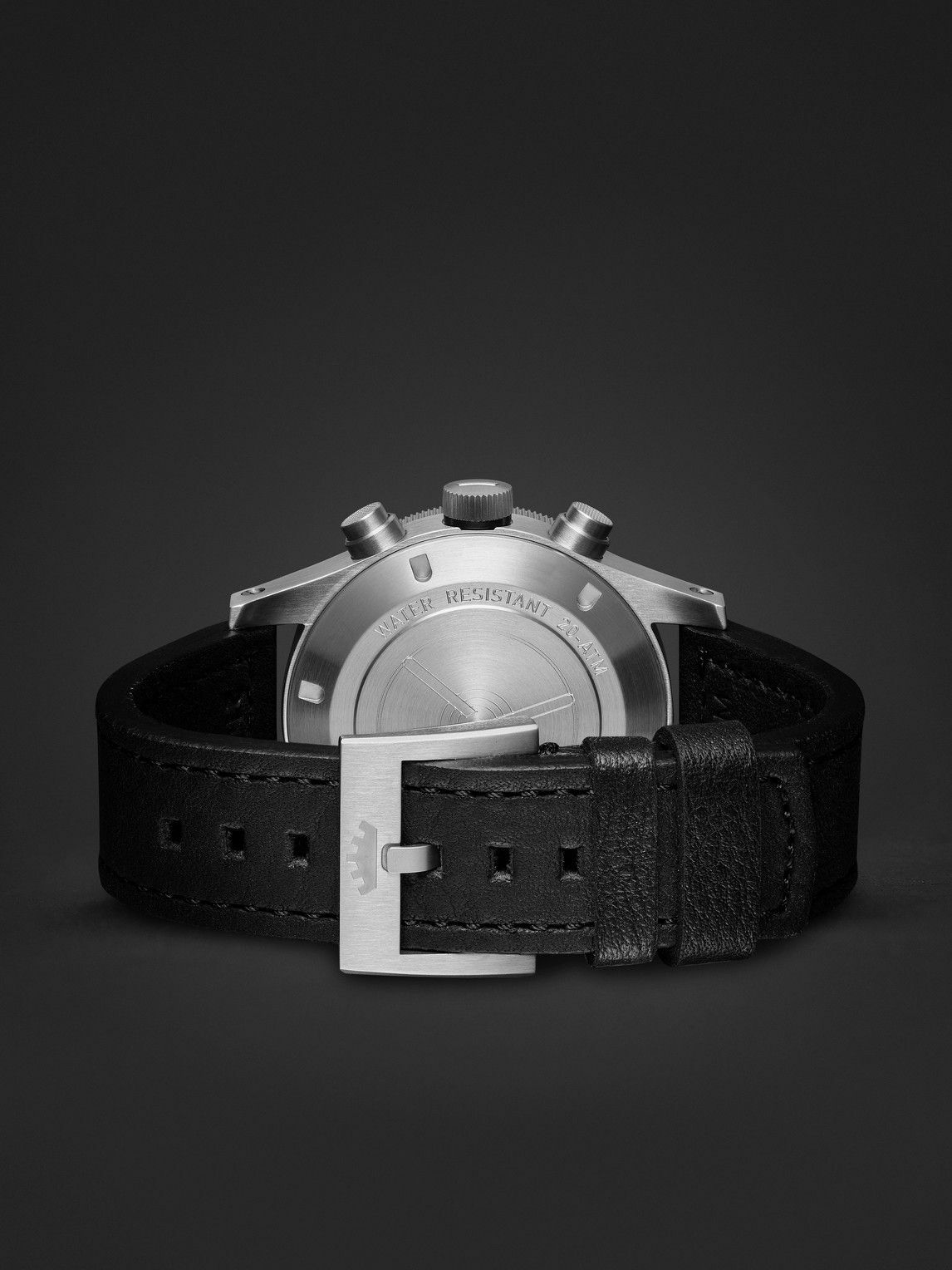 Fortis - Flieger F-43 Bicompax Automatic 43mm Stainless Steel and Leather Watch, Ref. No. F4240009