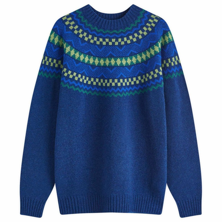 Photo: Country Of Origin Men's Soho Fairisle Knit Jumper in Cosmic
