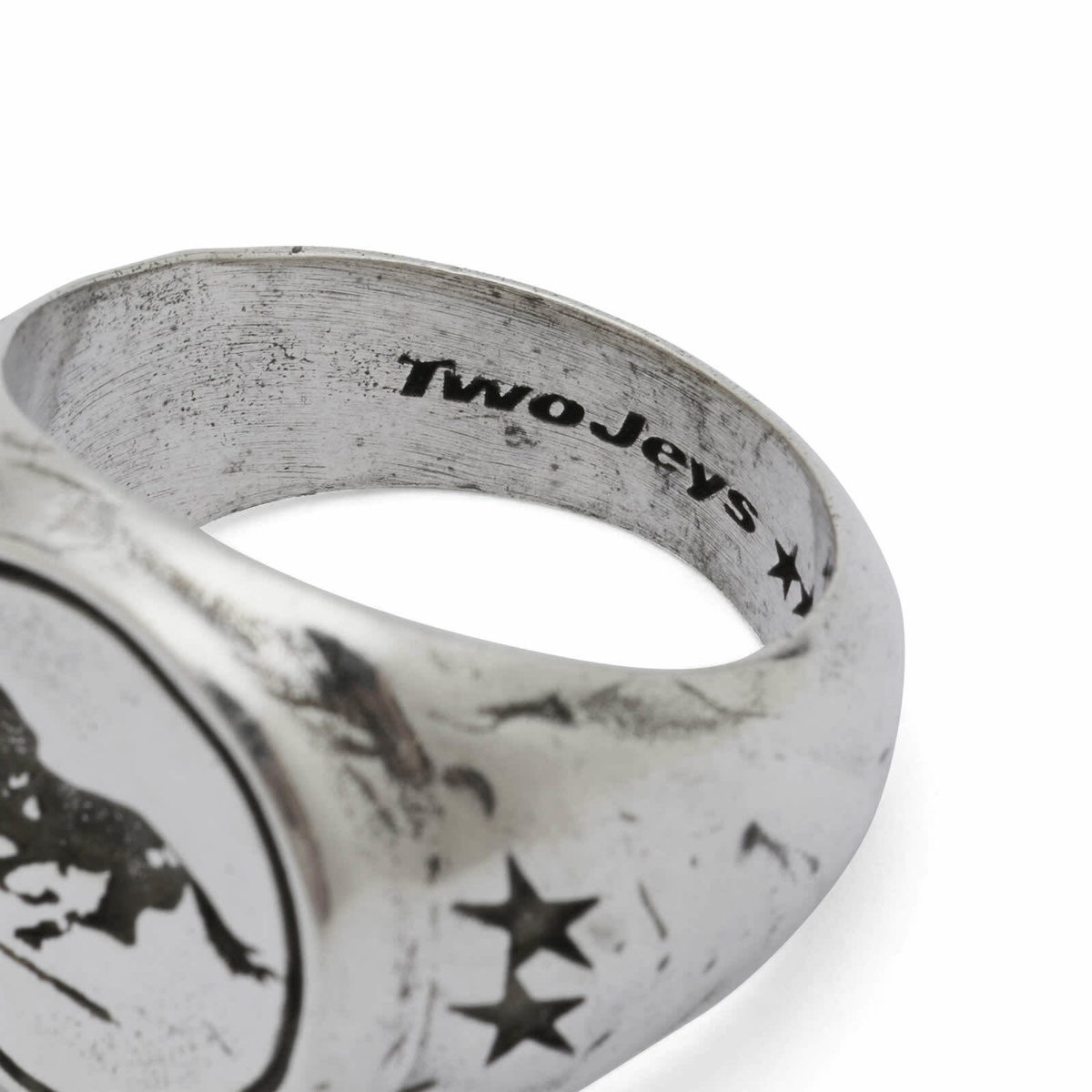 TwoJeys Galloping Signet Ring in Silver