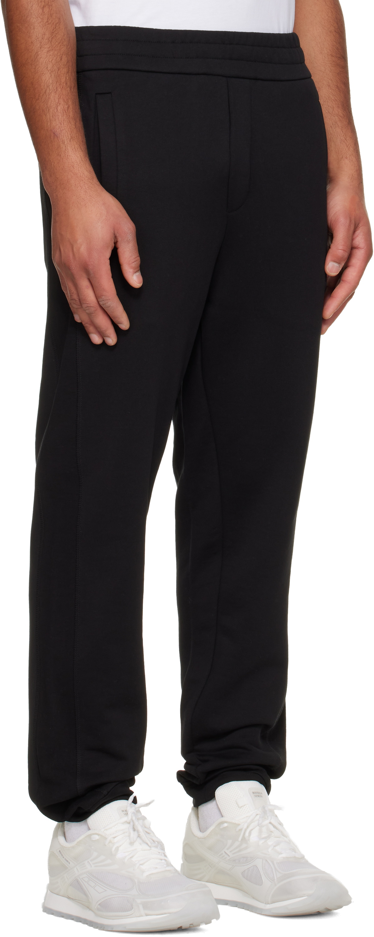 Moncler Black Cotton Sweatpants
