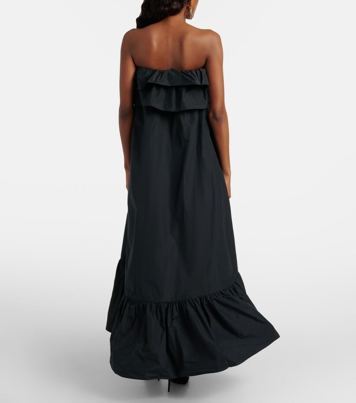 Saint Laurent Tiered canvas cocktail dress