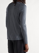 ON - Performance Mélange Stretch-Mesh T-Shirt - Gray