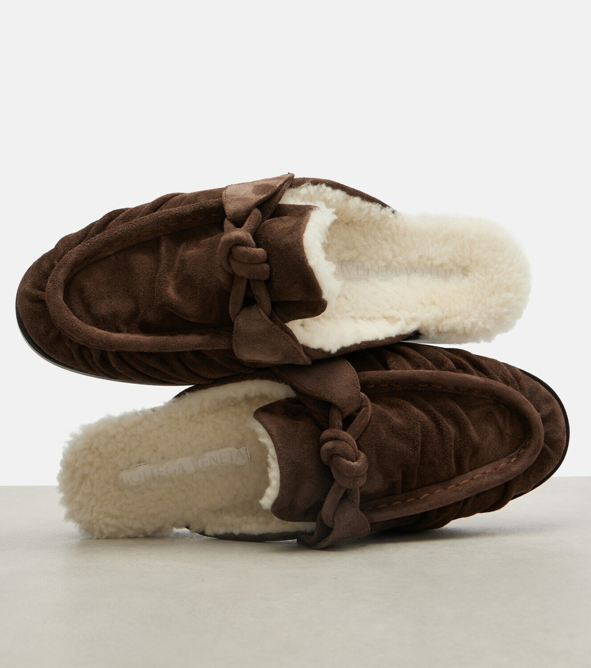 Bottega Veneta Astaire shearling-lined suede mules