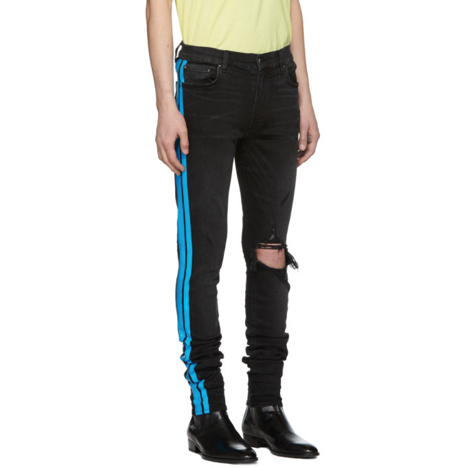 Amiri Black Broken Track Jeans Amiri