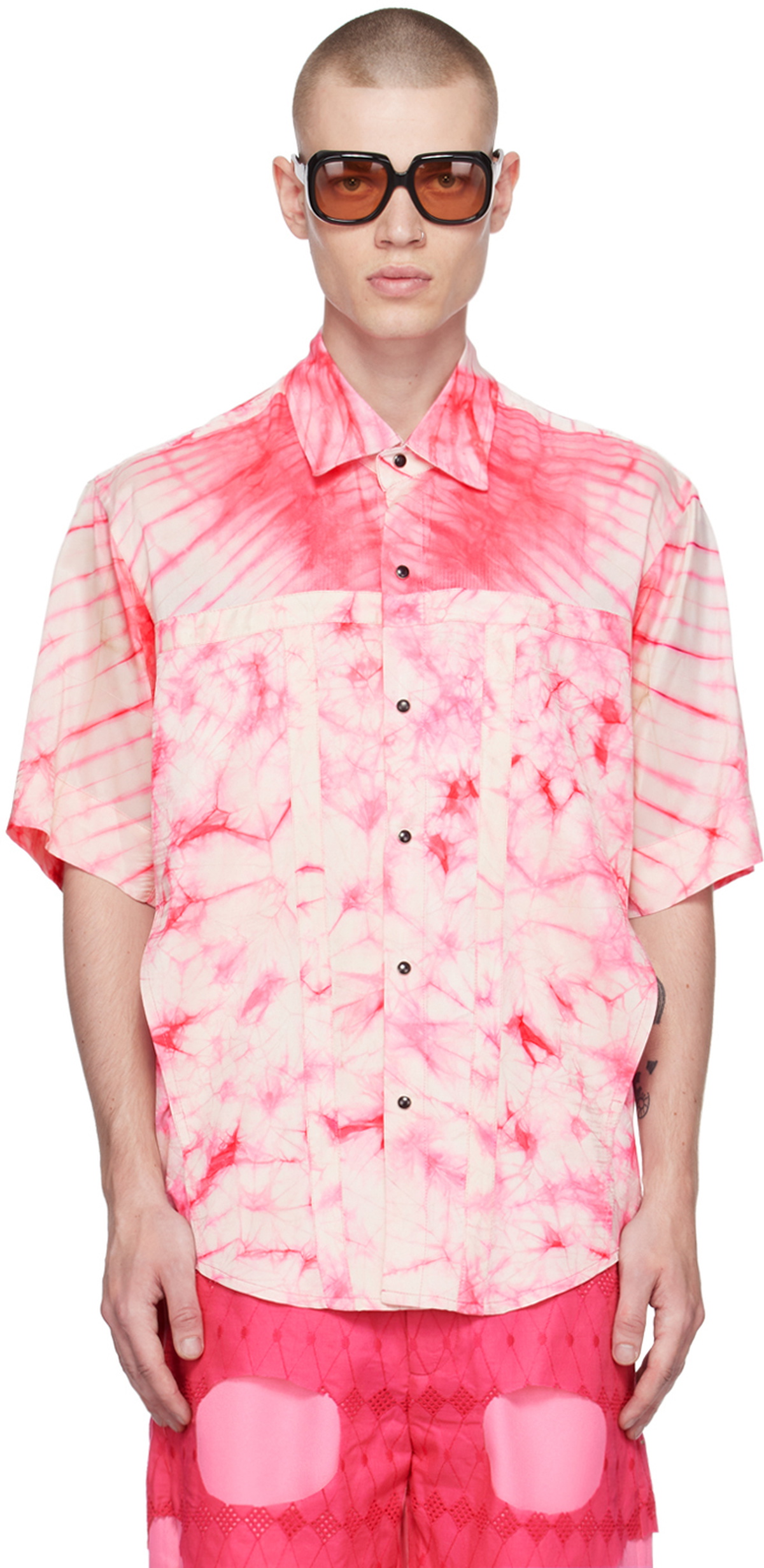 Tokyo James Pink Tie-Dye Shirt