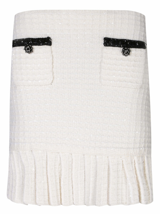 Photo: self-portrait Knitted Cream Skirt