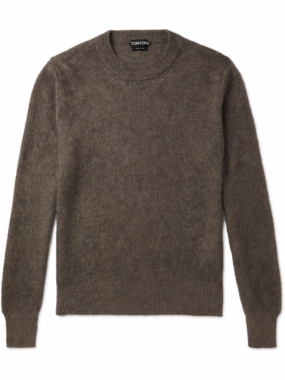 TOM FORD - Wool, Mohair and Silk-Blend Sweater - Brown TOM FORD