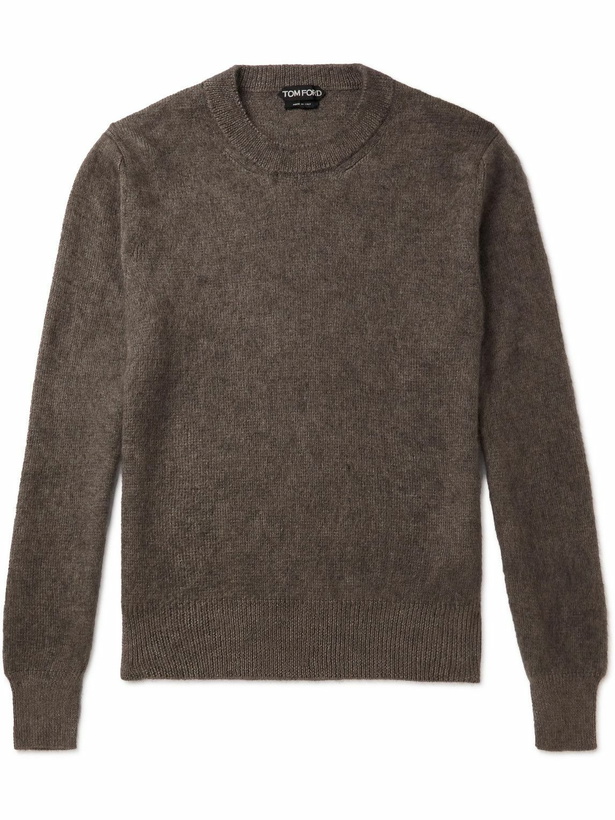 Photo: TOM FORD - Wool, Mohair and Silk-Blend Sweater - Brown