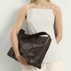 ST. Agni Women's Woven Large Tote in Chocolate 