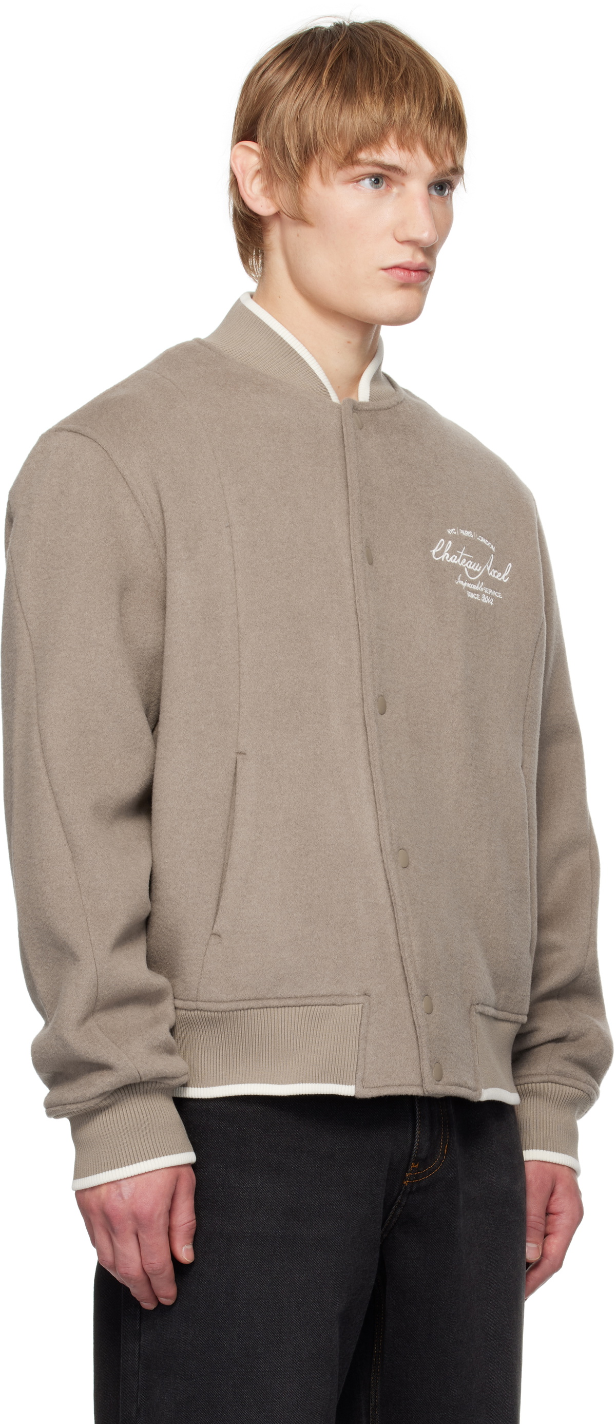 Axel Arigato Beige 'Chateau Axel' Bomber Jacket