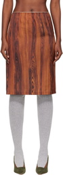 Julie Kegels Brown Sisley Slip Midi Skirt