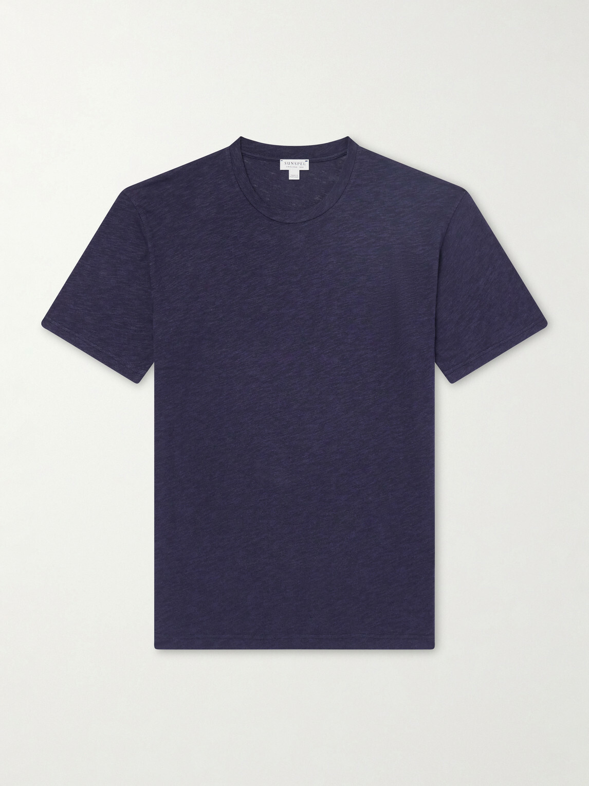 Sunspel - Cotton and Linen-Blend T-Shirt - Blue