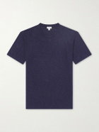 Sunspel - Cotton and Linen-Blend T-Shirt - Blue