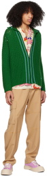Marni Green Zip Cardigan