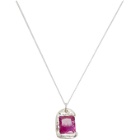 Bleue Burnham Silver and Pink Rose Pendant Necklace