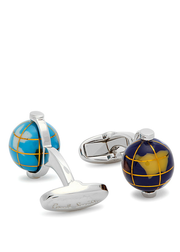 Photo: Paul Smith Globe Enamelled Cufflinks - Blue - One Size