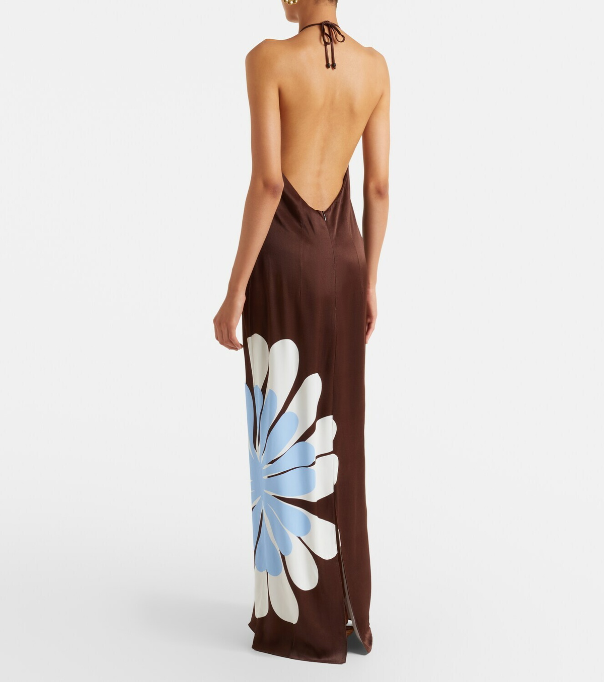 Cala de la Cruz Agnes floral halterneck maxi dress