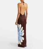 Cala de la Cruz Agnes floral halterneck maxi dress
